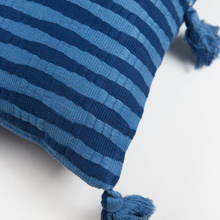 Antigua Pillow - Natural Indigo