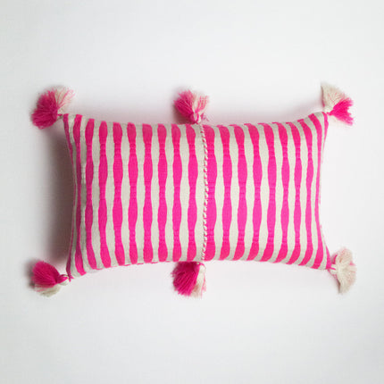 Antigua Pillow - Neon Pink and Yellow