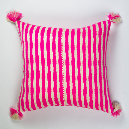 Antigua Pillow - Neon Pink and Yellow