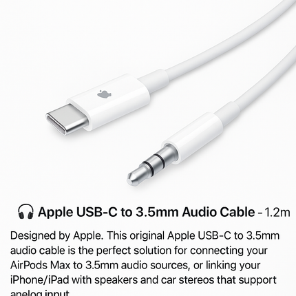 Apple USB-C to 3.5mm Audio Cable – 1.2m