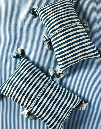 Antigua Pillow - Dark Teal Blue