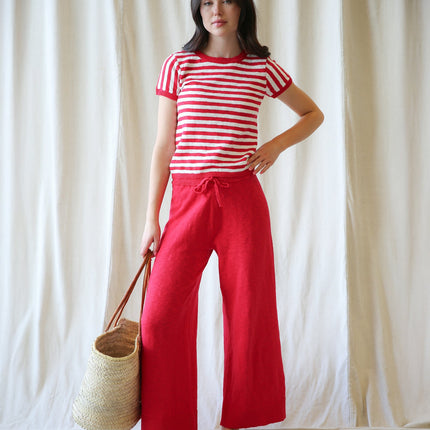 Round Trip Cotton Wide-Leg Pants