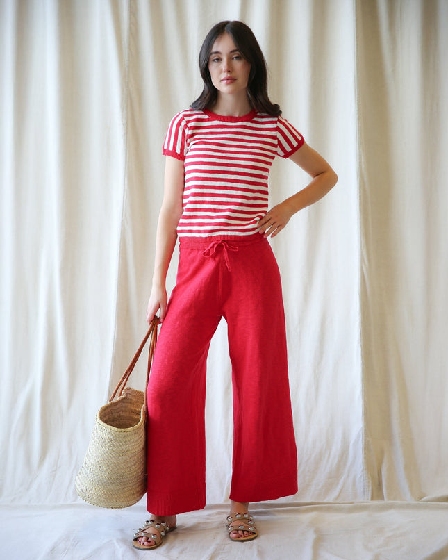 Round Trip Cotton Wide-Leg Pants