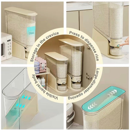 GrainGuard Rice GrainGuard Rice Dispenser | 22lb (10kg) BPA-Free Airtight Grain Storage Container