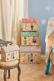 Raffia Storage Baskets with Nathalie Lété Theme - Set of 3