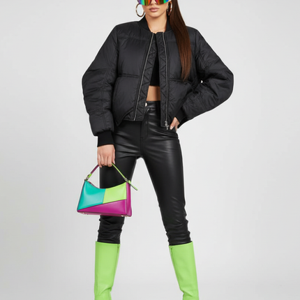 BUSHWICK Checkerboard Sequin Cropped Jacket BYMANYC ® New York
