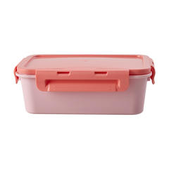 Large Square Lunchbox with 3 Inserts - Pink Print