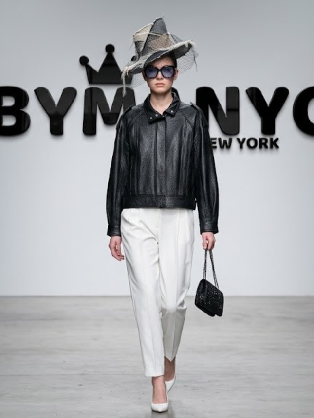 Textured Black Faux-Leather Biker Jacket