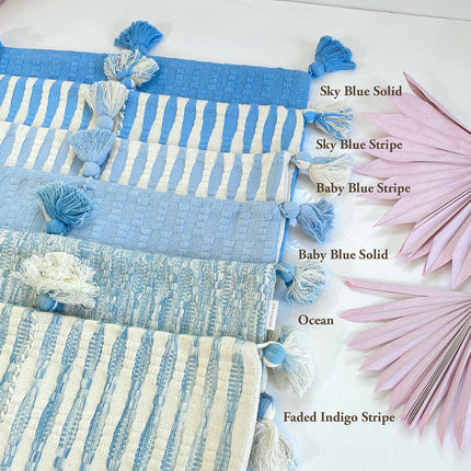 Antigua Pillow - Sky Blue Solid