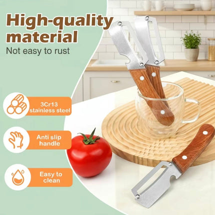DualEdge Pro Peeler Set | 2-in-1 Stainless Steel Peeler with Built-In Bottle Opener