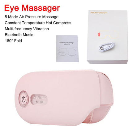 Bluetooth Eye Massager Glasses | Vibration Hot Compress & Music Foldable Eye Care