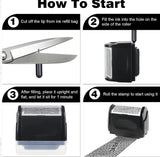 InfoGuard Privacy Roller Stamp | 2-Pack Identity Protection Stamp with 100m Roll