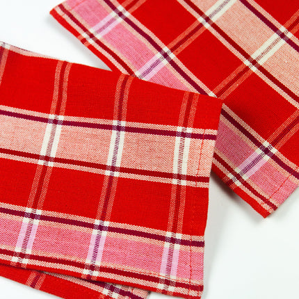 Camila Plaid Cocktail Napkins, Set of 4