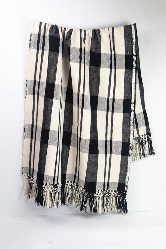 Cecilia Striped Cotton Throw Blanket