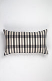 Cecilia Black and Ivory Striped Plaid Pillow