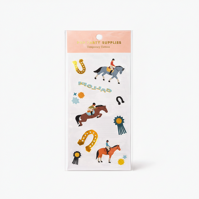Equestrian Foil Temporary Tattoos — 11 Designs