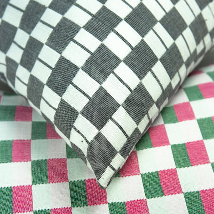 Sujani Pillow - Black & White Checkered Pillow