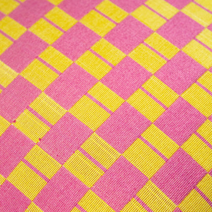 Sujani Pillow - Yellow & Pink Checkered
