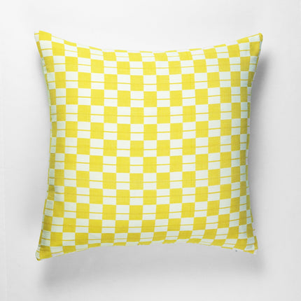 Sujani Pillow - Yellow & White Checkered