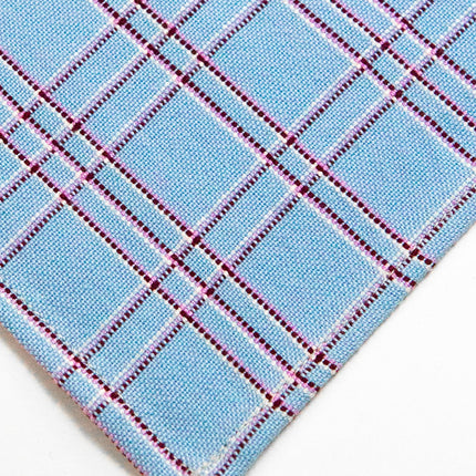 Chiapas Plaid Light Blue Table Runner