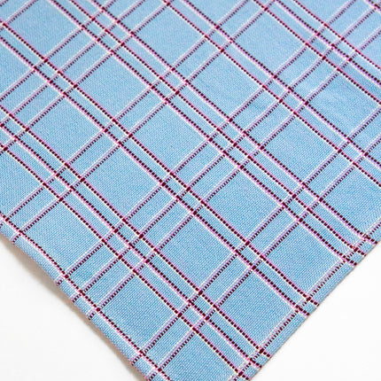 Chiapas Plaid Light Blue Cocktail Napkins Set of 4