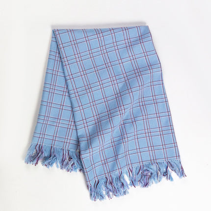 Chiapas Plaid Light Blue Kitchen Towel