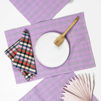 Chiapas Plaid Lilac Placemat