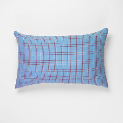 Chiapas Plaid Light Blue Pillow