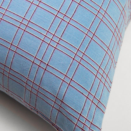 Chiapas Plaid Light Blue Pillow