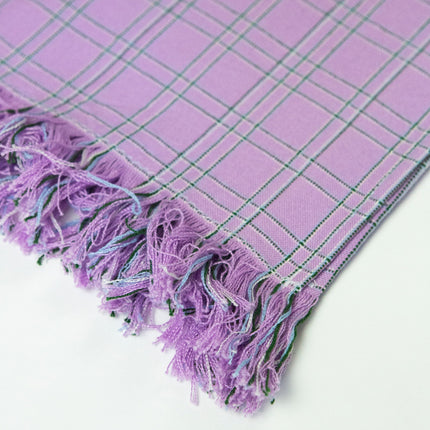 Chiapas Plaid Lilac Kitchen Towel