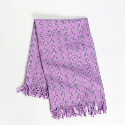 Chiapas Plaid Lilac Kitchen Towel