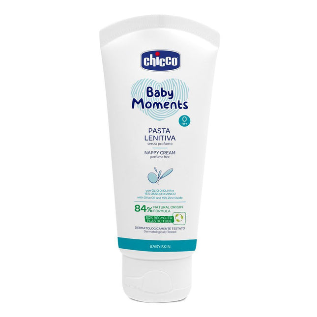 Chicco Bebek Cilt Rahatlatıcı Krem 100 ml – Çinko Oksitli, Parfümsüz, %84 Doğal İçerik, Pantotenollü Koruma