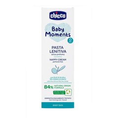 Chicco Baby Skin Relieving Cream 100 ml – Zinc Oxide Barrier, Fragrance-Free, 84% Natural Formula, Soothing Panthenol