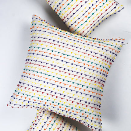 Vintage Rainbow Nubby Pillow