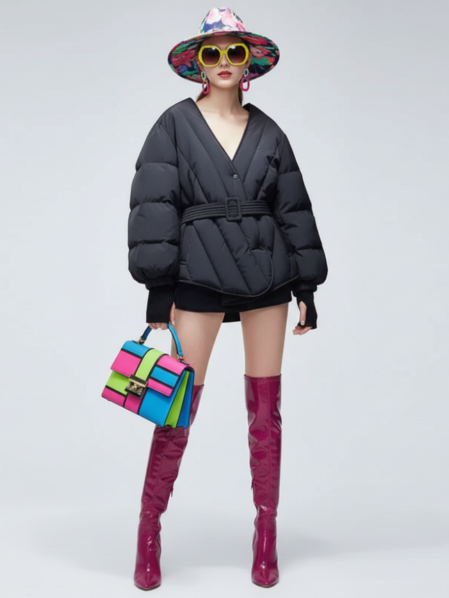 Classic Crossed Puffer Jacket SUTTON PLACE BYMANYC ® New York