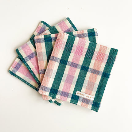 Lola Plaid Coasters – Multicolor (Set of 4)