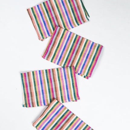 Valentina Rainbow Cocktail Napkin, Set of 4