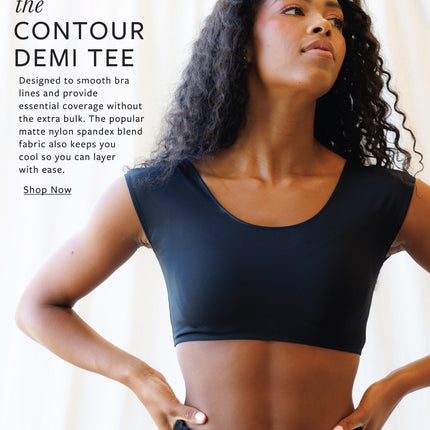 Contour Demi Cropped Stretch Tee