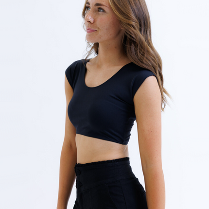 Contour Demi Cropped Stretch Tee