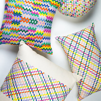 Cotzal Rainbow Brocade Pillows