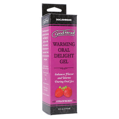 GoodHead Warming Head Oral Delight Gel Strawberry 4oz edible warming oral pleasure gel