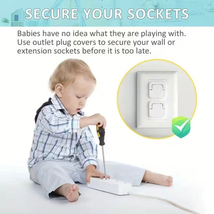 SafePlug Guard | 30-Pack Baby-Proof Electrical Outlet Covers