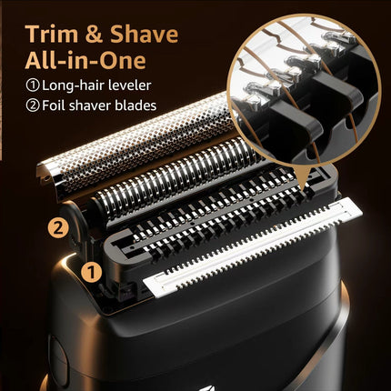 TitanTrim Mini Shaver | 2-in-1 Waterproof Electric Foil Shaver & Trimmer