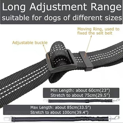 Dog Seat Belt Harness | Adjustable Nylon Safety Car Belt for Pets