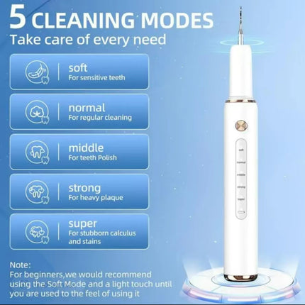 SmileShine Pro Cleaner | Electric Tartar Remover & Ultrasonic Tooth Cleaner Kit
