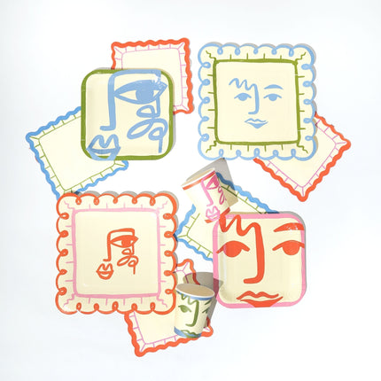 Art Party Tableware Set for 12 — 48 Pieces
