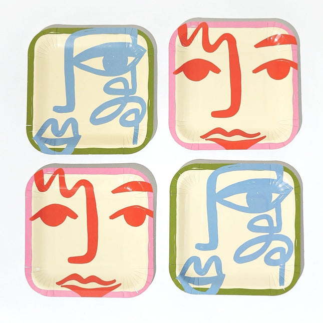 Art Party Dessert Plates — 7 Inch, 12-Pack