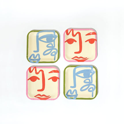 Art Party Dessert Plates (x 12)