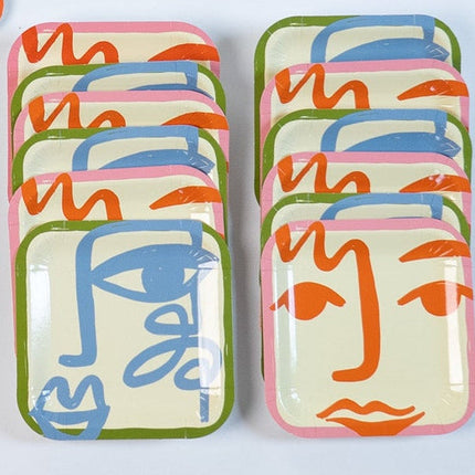 Art Party Tableware Set for 12 — 48 Pieces