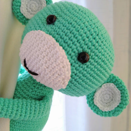 Crochet Monkey Curtain Holder - Cute & Cozy Nursery Decor